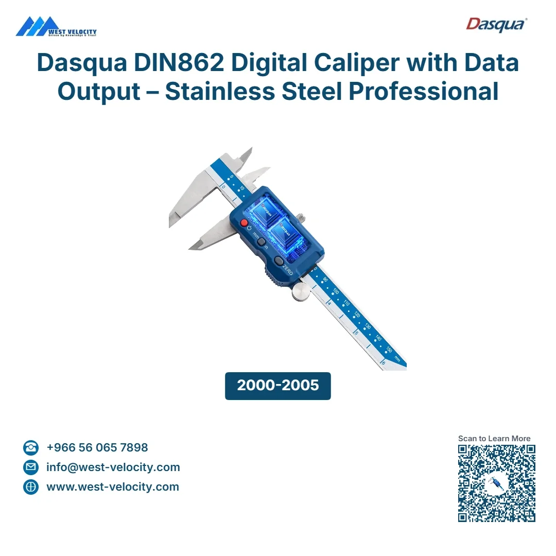 Dasqua DIN862 Digital Caliper with Data Output – Stainless Steel Professional Measuring Tool - Dasqua - SKU: 2000-2005