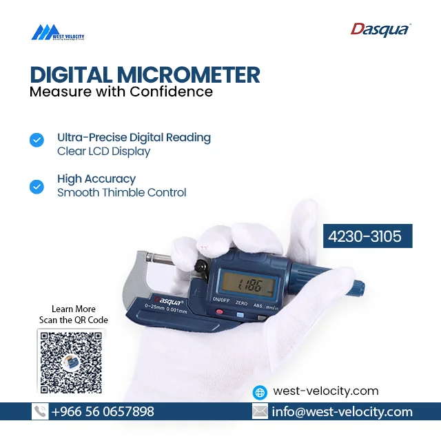 Dasqua Digital Micrometer With Wireless System 0-25mm SKU 4230-3105 - Dasqua - SKU: 4230-3105