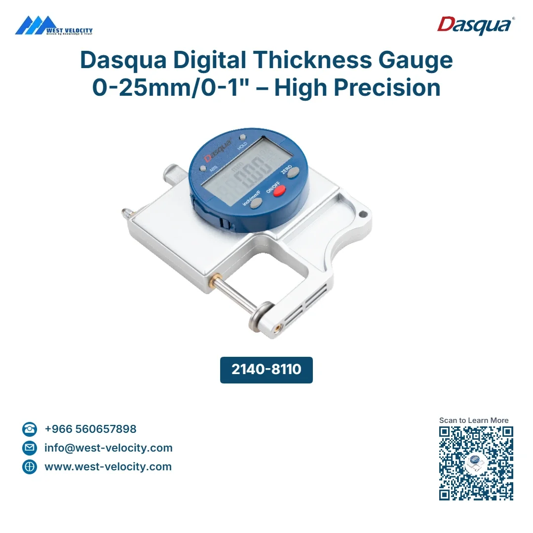 Dasqua Digital Thickness Gauge 0-25mm/0-1 - Dasqua - SKU: DSQ-2140-8110 - Available in Saudi Arabia