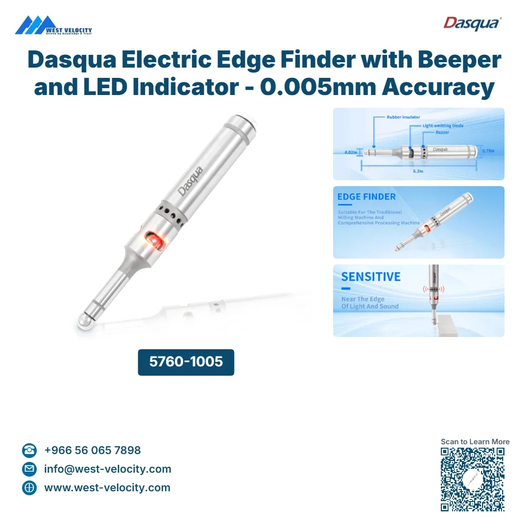 Dasqua Electric Edge Finder with Beeper and LED Indicator - 0.005mm Accuracy - Dasqua - SKU: 5760-1005