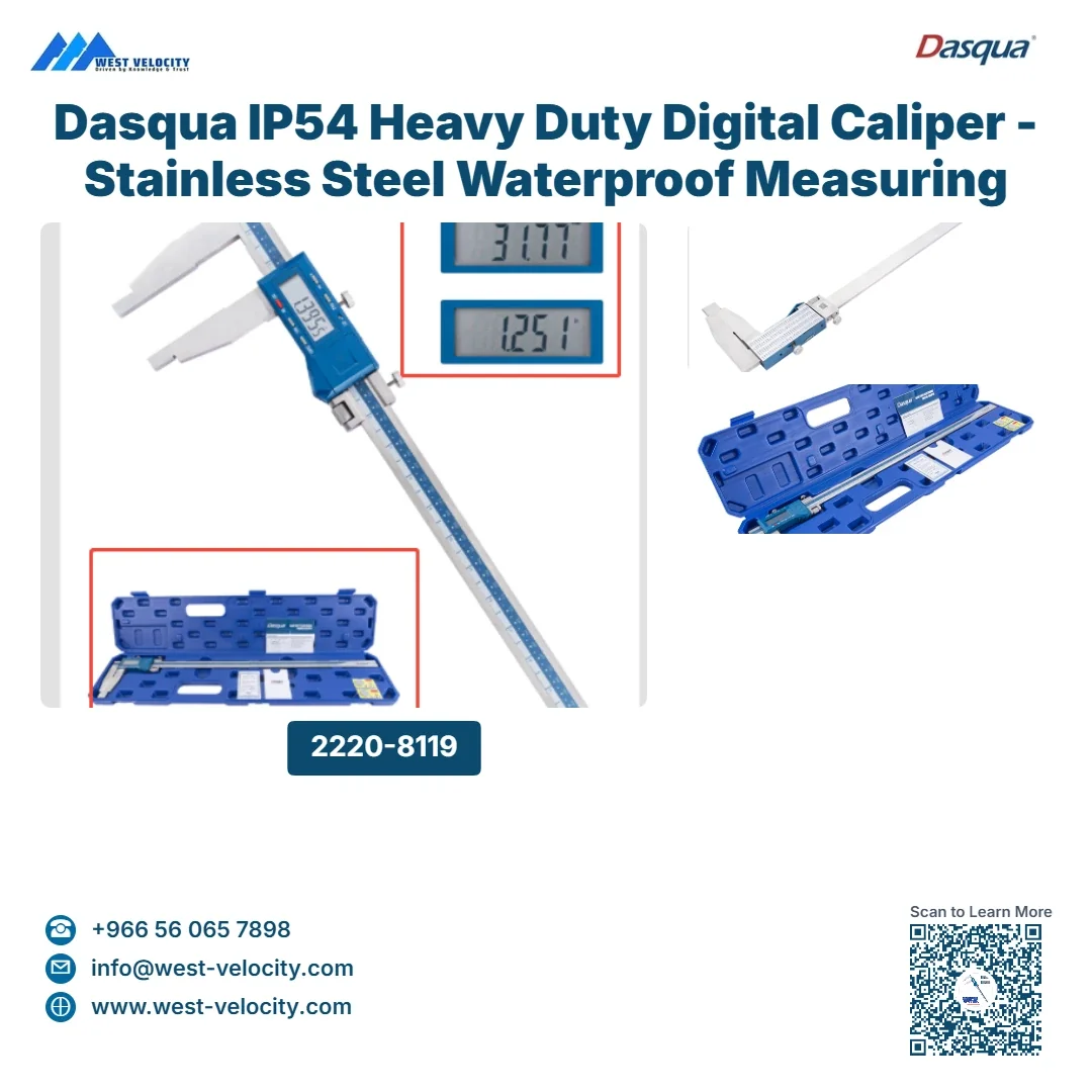 Dasqua IP54 Heavy Duty Digital Caliper - Stainless Steel Waterproof Measuring Tool - Dasqua - SKU: 2220-8119