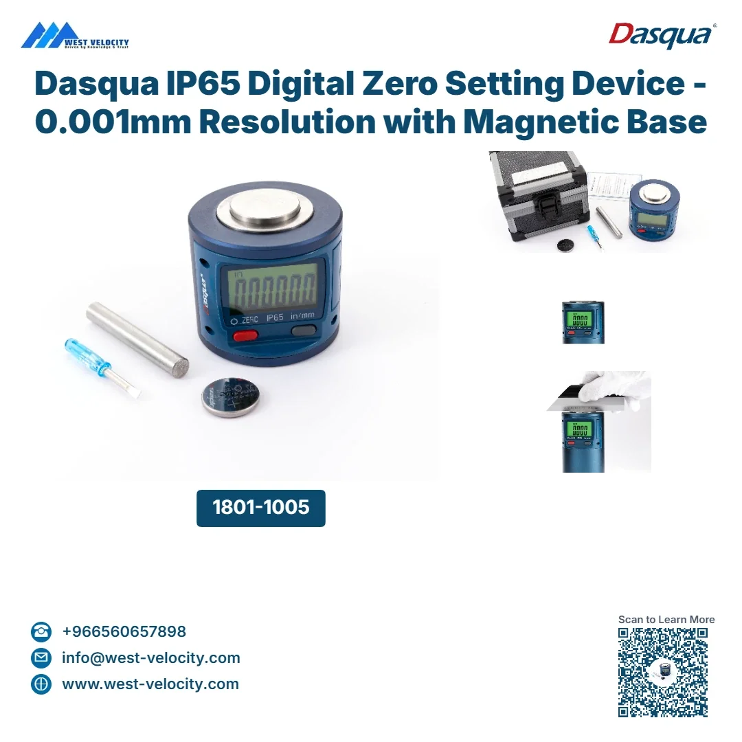 Dasqua IP65 Waterproof Digital Zero Setter – 0.001mm High Precision CNC Tool Setting Gauge - Dasqua - SKU: 1801-1005 - Available in Saudi Arabia