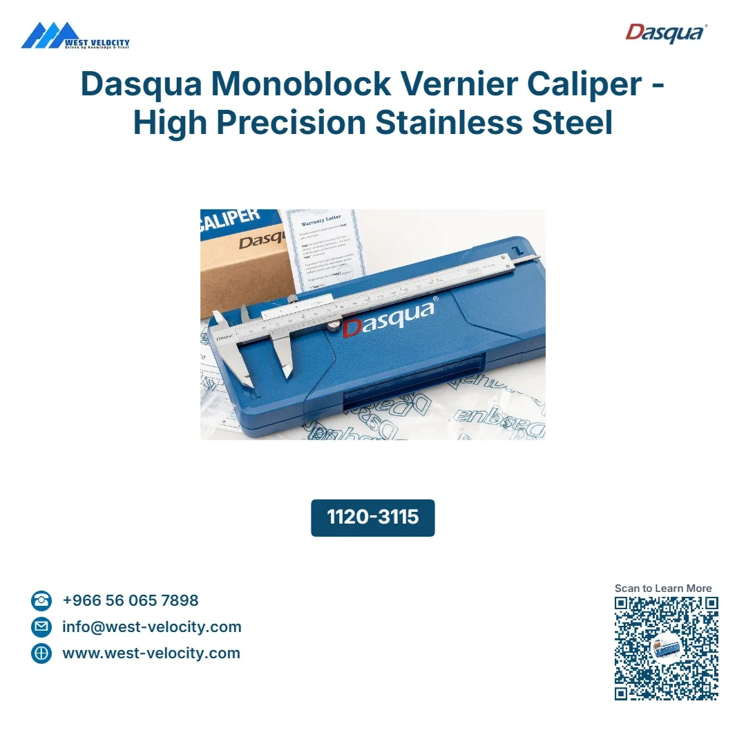 Dasqua Monoblock Vernier Caliper - High Precision Stainless Steel Measuring Tool - Dasqua - SKU: 1120-3115