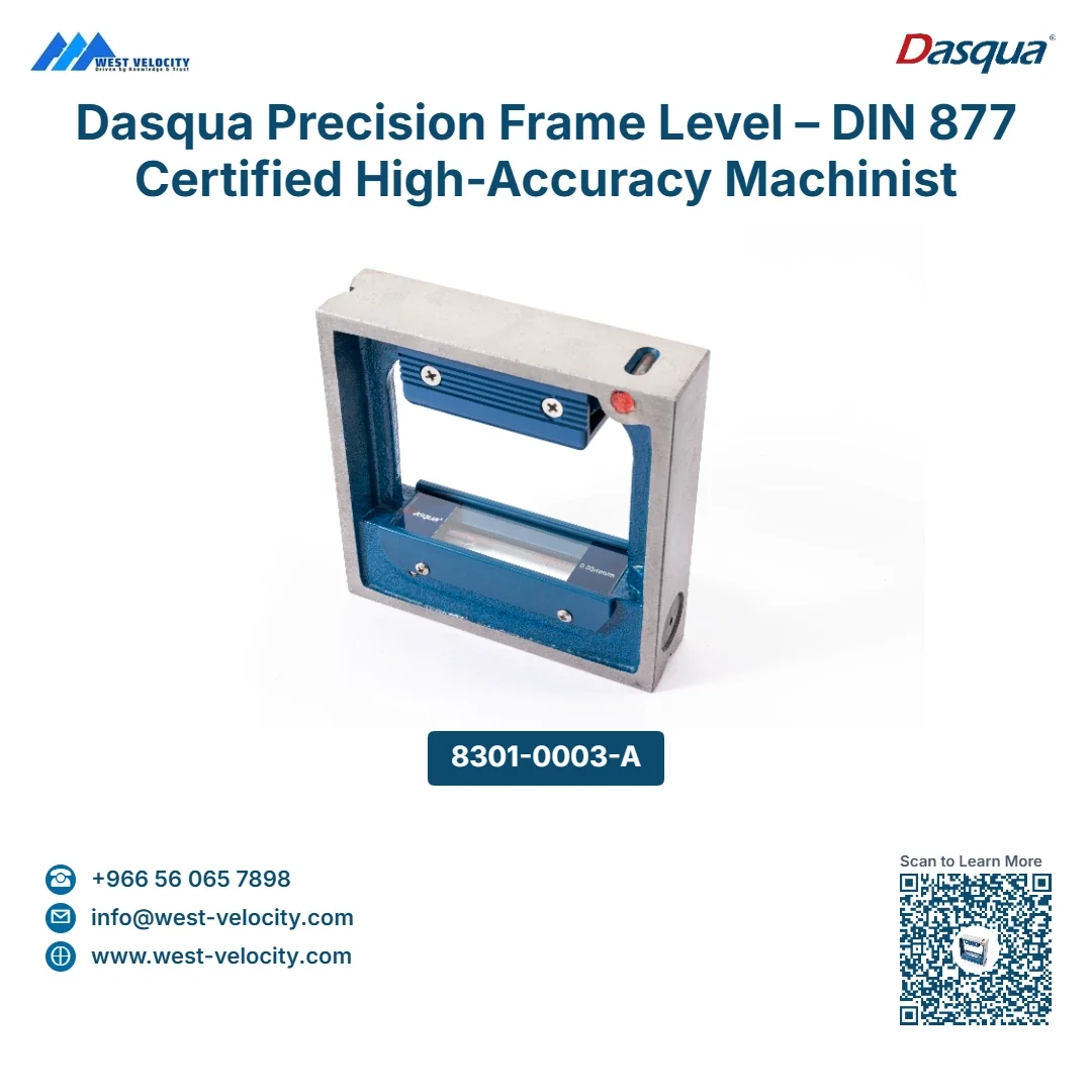 Dasqua Precision Frame Level – DIN 877 Certified High-Accuracy Machinist Level - Dasqua - SKU: 8301-0003-A - Available in Saudi Arabia