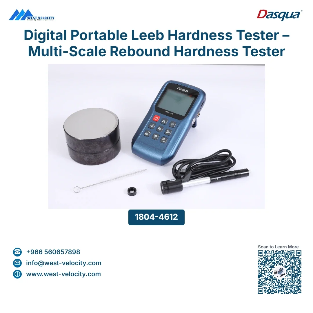 Digital Portable Leeb Hardness Tester – Multi-Scale Rebound Hardness Tester for Metal - Dasqua - SKU: 1804-4612 - Available in Saudi Arabia