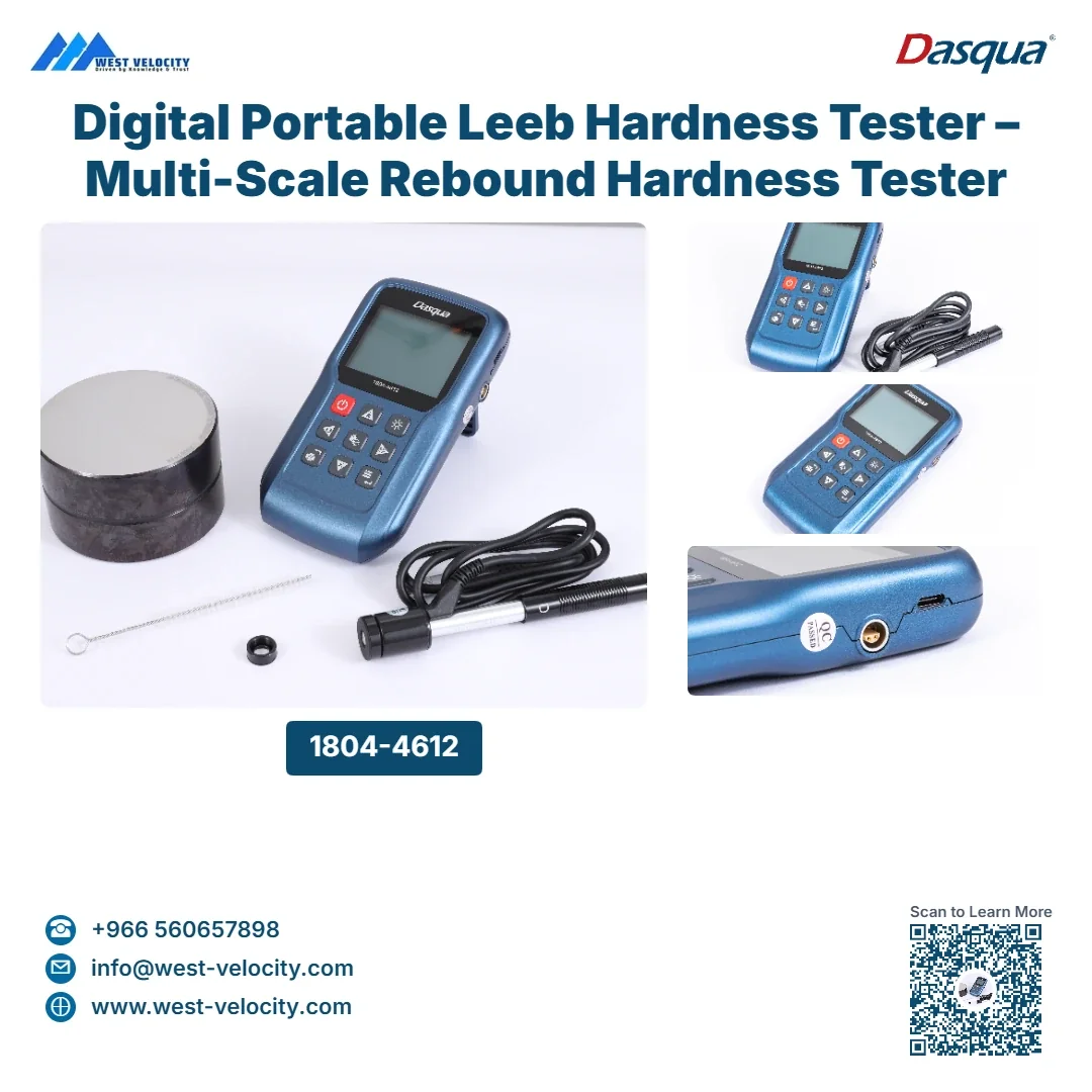 Digital Portable Leeb Hardness Tester – Multi-Scale Rebound Hardness Tester for Metal - Dasqua - SKU: 1804-4612 - Available in Saudi Arabia