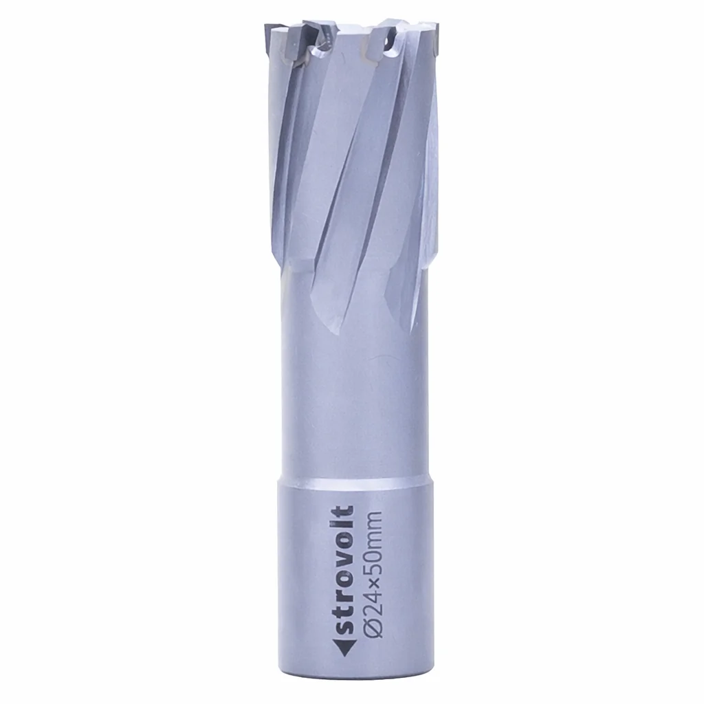 Strovolt 24mm x 50mm TCT Annular Core Cutter Industrial Tungsten Carbide Tipped Mag Drill Bit Heavy-Duty Hole Saw for Stainless Steel, Rail & Hardened Steel STRO782450 - strovolt - SKU: STRO782450