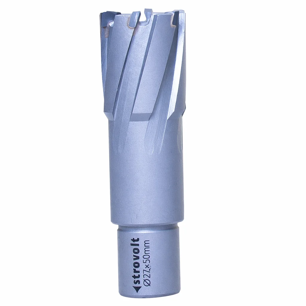 Strovolt Premium TCT Annular Core Cutter 27mm Diameter x 50mm Depth Tungsten Carbide Tipped Mag Drill Bit Part No: STRO782750 - strovolt - SKU: STRO782750