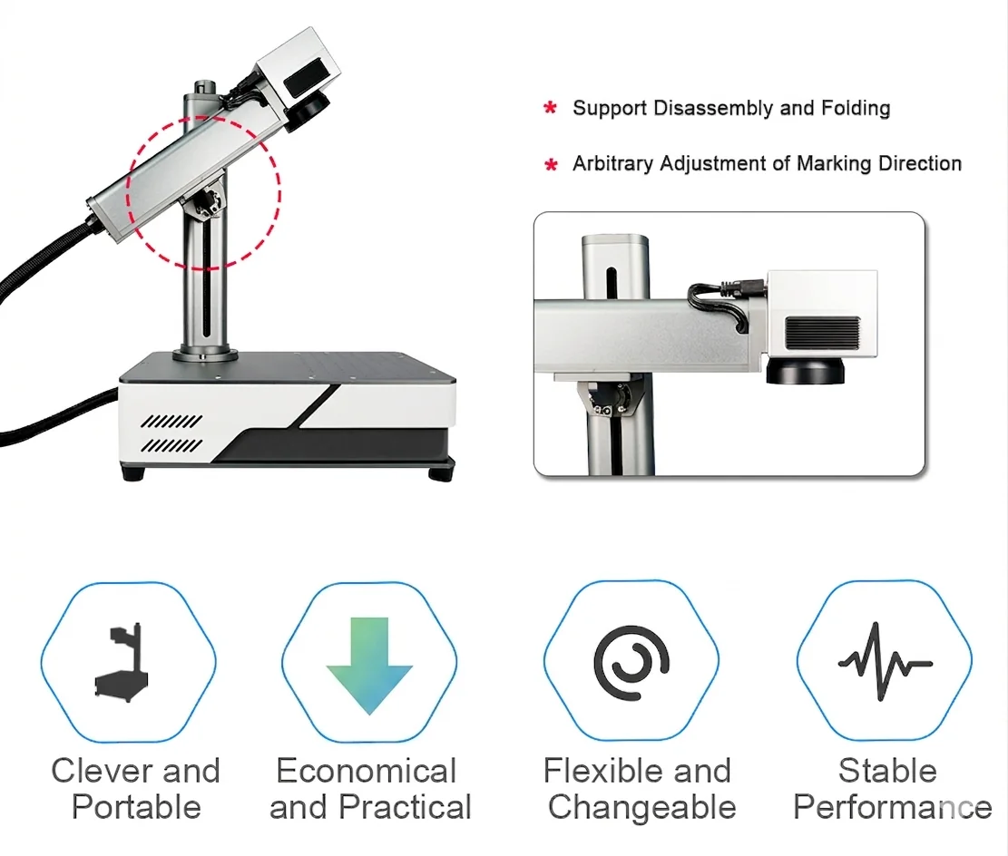 STROVOLT 20W Tabletop Mini Fiber Laser Marking Engraving Machine for Metal and Non-Metallic Materials - STROVOLT - SKU: STV-LM-003