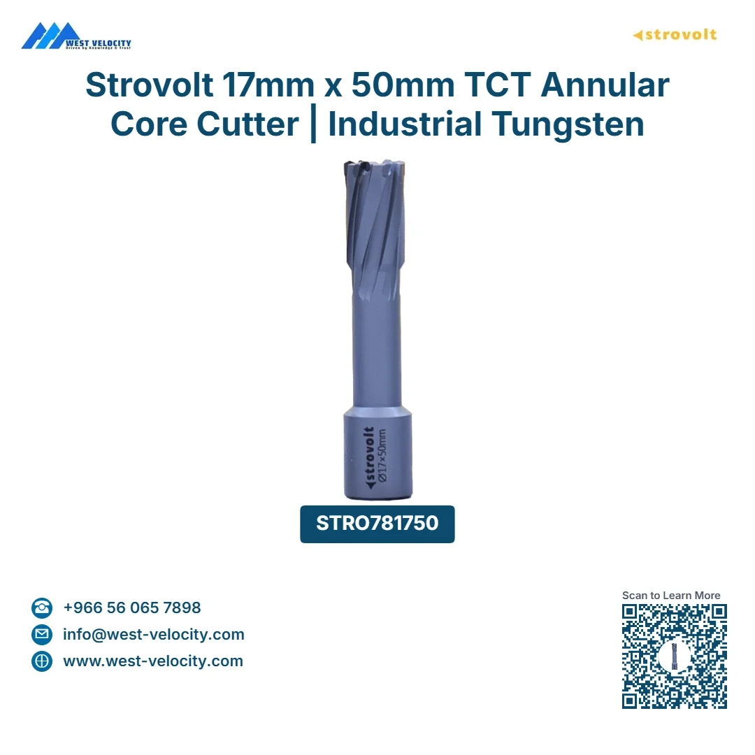 Strovolt 17mm x 50mm TCT Annular Core Cutter Industrial Tungsten Carbide Tipped Mag Drill Bit Premium Hole Saw for Stainless Steel, Rail & Alloy Plate STRO781750 - strovolt - SKU: STRO781750