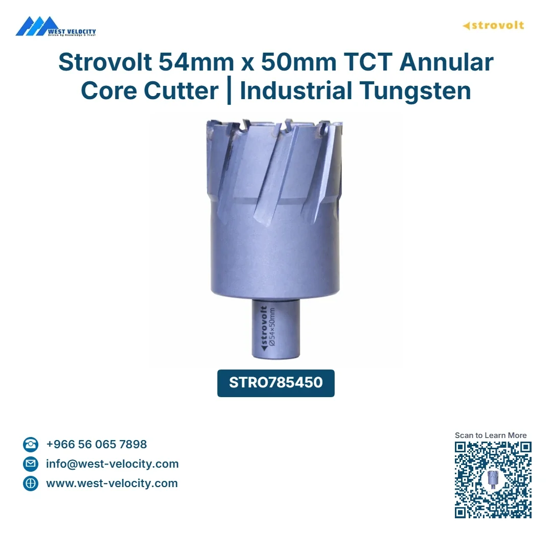 Strovolt 54mm x 50mm TCT Annular Core Cutter Industrial Tungsten Carbide Tipped Mag Drill Bit Heavy-Duty Hole Saw for Stainless Steel, Rail & Hardened Steel STRO785450 - strovolt - SKU: STRO-785450-TCT-5450Brand - Available in Saudi Arabia
