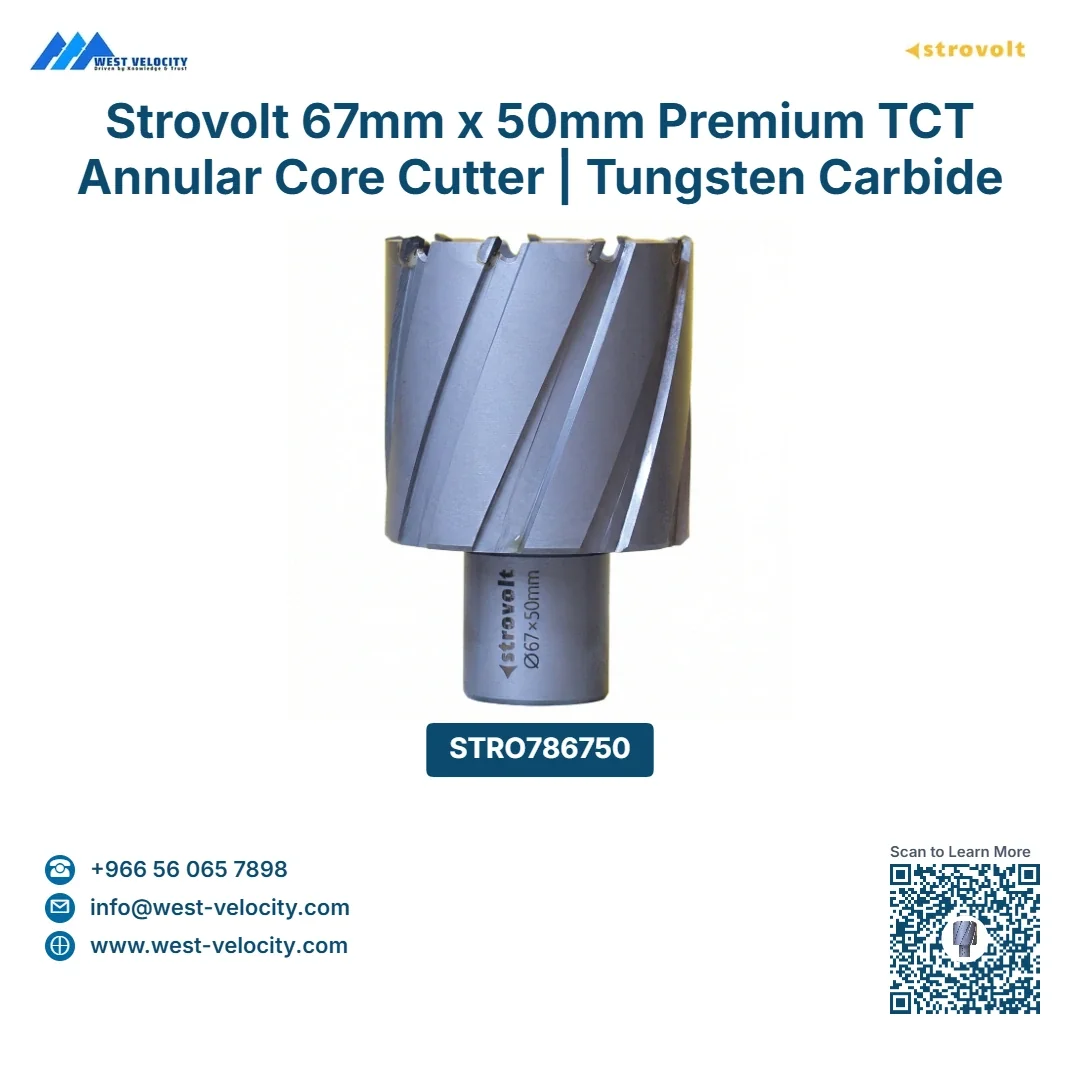 Strovolt Premium TCT Annular Core Cutter 67mm Diameter x 50mm Depth Tungsten Carbide Tipped Mag Drill Bit Part No: STRO786750 - strovolt - SKU: STRO786750 - Available in Saudi Arabia