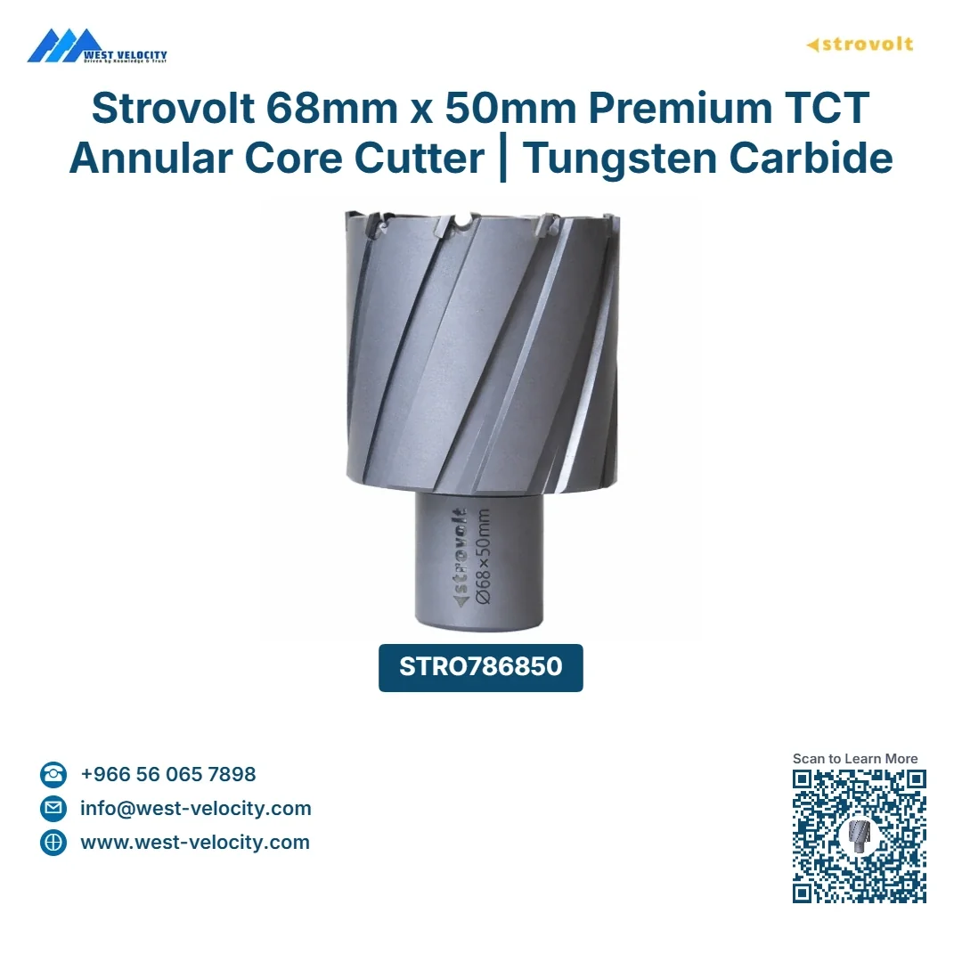 Strovolt Premium TCT Annular Core Cutter 68mm Diameter x 50mm Depth Tungsten Carbide Tipped Mag Drill Bit - strovolt - SKU: STRO786850 - Available in Saudi Arabia