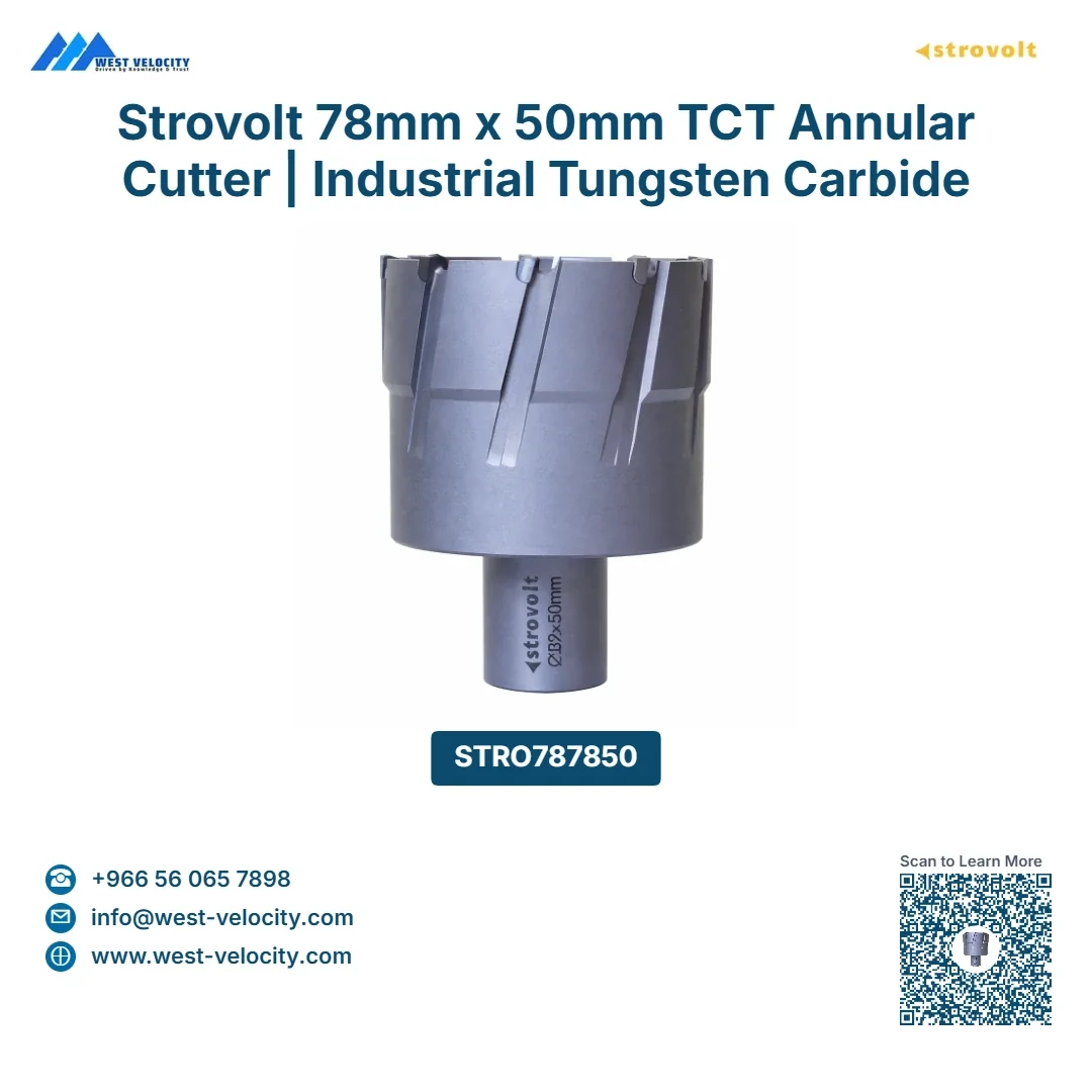 Strovolt 78mm x 50mm TCT Annular Core Cutter Industrial Tungsten Carbide Tipped Mag Drill Bit Heavy-Duty Hole Saw for Stainless Steel, Rail & Hardox STRO787850 - strovolt - SKU: STRO787850 - Available in Saudi Arabia