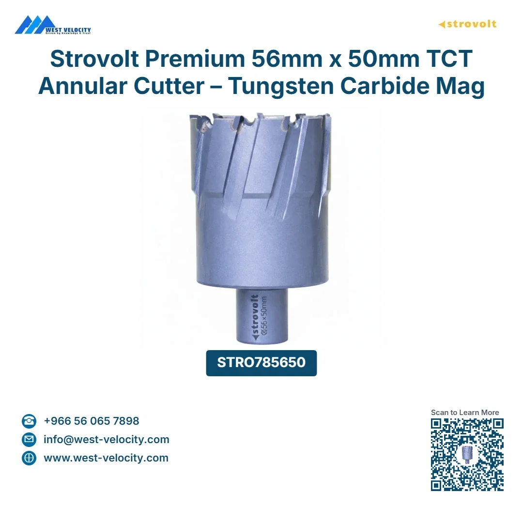 Strovolt STRO785650 56mm Heavy-Duty TCT Annular Core Cutter for Steel & Hardox - strovolt - SKU: STRO-5801 - Available in Saudi Arabia