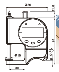 Dasqua Digital Thickness Gauge 0-25mm/0-1 - Variations - Technical Diagram - Dasqua DSQ-2140-8110