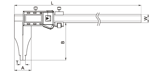 Dasqua IP54 Heavy Duty Digital Caliper - Stainless Steel Waterproof Measuring Tool - Variations - Technical Diagram - Dasqua 2220-8116